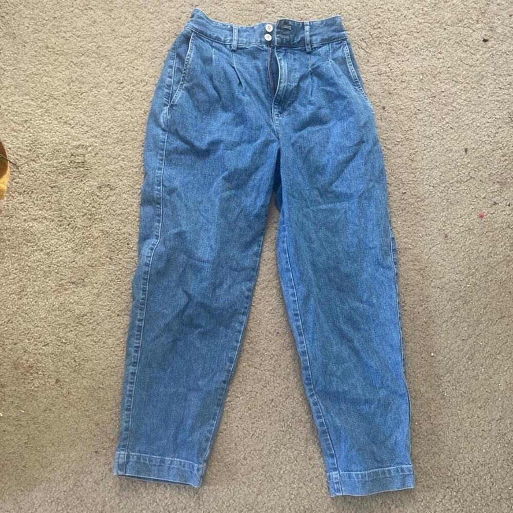 Madewell pleated wide leg jeans